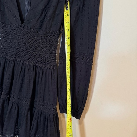Free People | Black Delightful Mini Dress 100% Cotton Size 0 - Picture 8 of 11